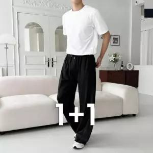 [의류] 슬림 밴딩바지 밴딩 휴가 신상 청 빅사이즈 스트릿