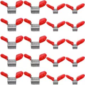 보석 제작용 20PCS 비드 클램프 DIY 팔찌 목걸이 귀걸이용 구슬 낙하 방지용 빨간 손잡이 스프링