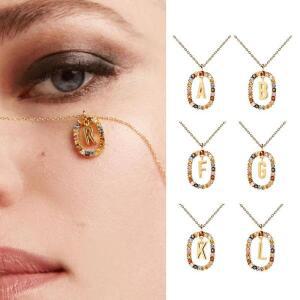 새로운 925 스털링 실버 골드 레터  - Z 이니셜 목걸이 지르코니아 펜던트 롱 체인 내 이름을 말해봐 고급