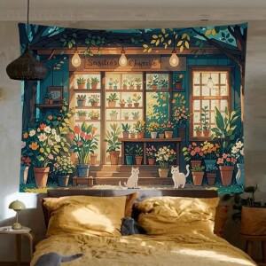 모리 배경 천으로 태피스트리 룸 침대 옆 장식 캔버스 벽 커버 추악한  패션