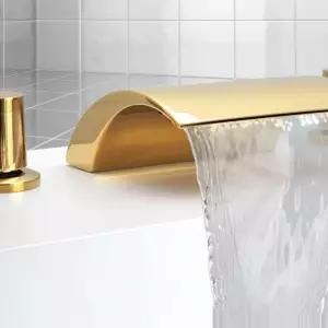 폭포수전 샤워 욕조 자쿠지 블랙 유광 냉수 인테리어 매립식 월풀 수전 온