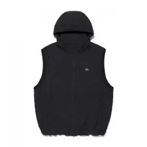LEE 리 경량 후드 베스트 블랙