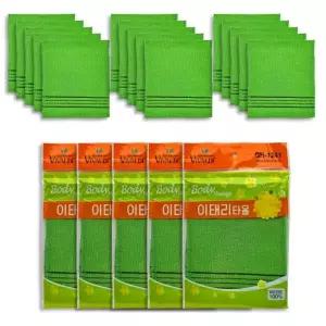 사각 이태리 때타올 3P 5개 (15P) 3개입 때밀이 때수건 2375292 J