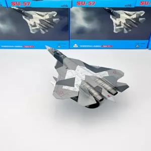 스케일 비행기 금속 장 1 선물 컬렉션 SU57 모델 완성 군사 I