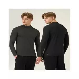 푸마 바디웨어 남성 긴팔 모크넥 티셔츠 2종세트 (블랙+다크그레이) 908888