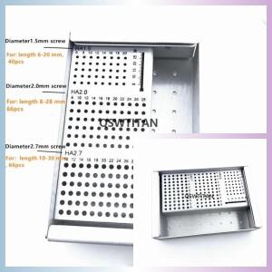 용 정형외과 기구 HA1.5mm 뼈 나사 케이스 랙  상자