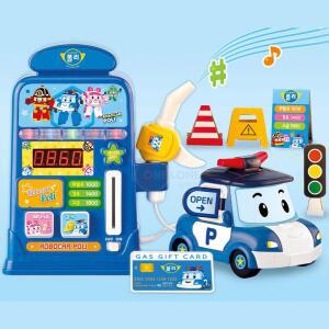 폴리 자동차 실제같은 주유소 놀이/ 교구 키즈카페 어린이집 완구