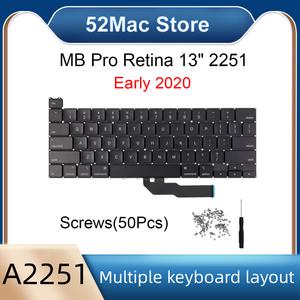 호환 애플 맥북 프로 레티나 키보드 EU 유럽 버전 교체초 13 인치 A2251 영국 EMC3348 MWP72