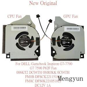 델 piron 노트북 냉각 FAN G7-7790 7590P82F 006KT2 DC04TH FM0B DFSCK221151811 FM0C DFS0K221051821 DC12