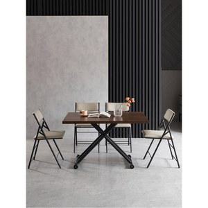 접이식 식탁 테이블 높낮이 4인용 리프트 소파 원형 접이식테이블 90X60