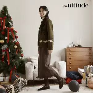 엔니튜드 25FW 실크 캐시미어 태슬 니트 스커트