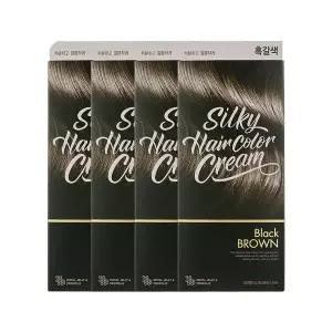 2+2 더페이스샵 스타일리스트 실키 헤어 컬러 크림 흑갈색