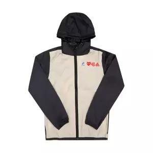 [꼼데가르송] AZ-J505-051 3 PLAY 플레이xK-WAY 레드 하트 와펜 풀 집 패커블 바람막이 공용 자켓