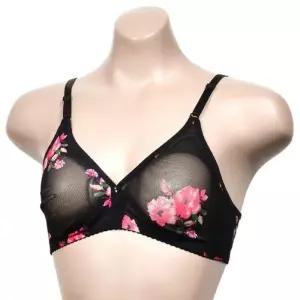 [오노마] ONM B컵 망사 노와이어 디올라 브라 패턴 꽃무늬