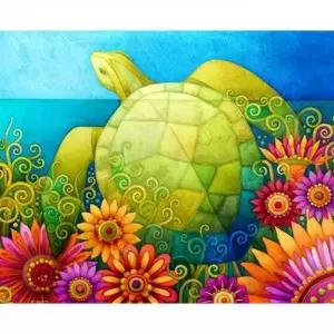 TBZ 행운 거북이 (캔버스) 보석십자수 40x50 해양동물보석십자수