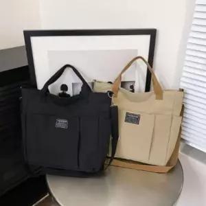 남녀공용 포켓 탄탄한 캔버스 백 에코백 텀블러 보조가방 크로스백