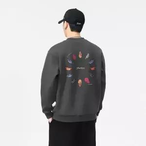 남자 가을 캐주얼 맨투맨 티 트레이닝 빅사이즈 프린트 라운드 admr3