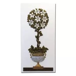 돈나무 부조액자 HC10 원형 돈나무액자 거실액자 코너액자