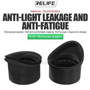 RELIFE M-26줄미경 3D 고글 고무 접안 렌즈 커버 가드 평균 스테레오 용 실리콘 아이 컵 파워 음영 효과