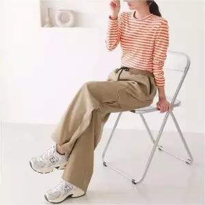 여자 코듀로이 카고팬츠 와이드 허리밴딩 골덴 겨울바지 3색