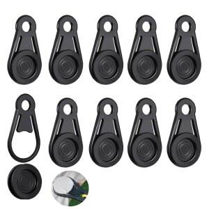 ArrErr 10팩 캠핑용 방수포 클립 헤비 듀티 그립 클램프 방풍 방수 커버 그래버 풀 텐트 패스너 홀더 온실 플라스틱 시트 자동차 커버용 스냅 걸이식