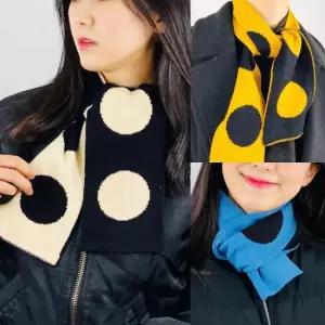 꽈배기머플러 머플러 겨울 니트 여성 숏 남자 목도리 울