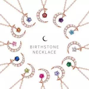 [하프클럽/]탄생석 달큐빅 목걸이 12종 컬러 택1