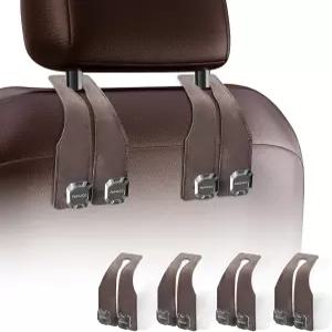 패시악 4팩 카시트 헤드레스트 후크 범용 더블 카 액세서리 백시트 행거 가방 홀더 핸드백 지갑 코트 보관