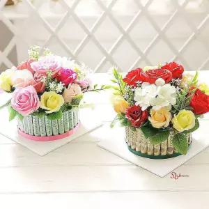 로즈플라워케익 돈케이크 어버이날 용돈박스30 레드 로즈플라워케익용jkl068