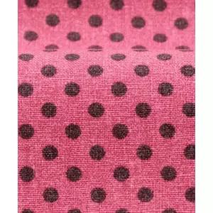 [퀼트스타] 코하스아이디 코튼린넨 케이팝도트2 미니_로즈x브라운 (37768)