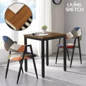 보브 600 사각 월넛 카페 테이블 업소용 2인 티테이블 원룸 식탁