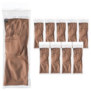 생활공작소 고무장갑 일반형 M, 베이지, 10개