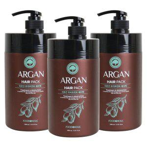 [푸드어홀릭](3개)푸드어홀릭 아르간 트리트먼트 헤어팩 1000ml