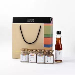 [화산수천일염]참기름 + 구운소금 4종 선물세트