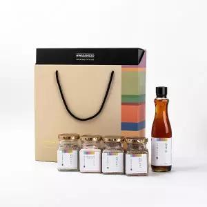 [화산수천일염]들기름 + 구운소금 4종 선물세트