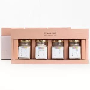 [화산수천일염]구운소금 4종 선물세트 ( 함초/핑크녹차/후추)