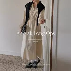 핫핑 [캐주얼/쉬운코디] 라비뉴 아노락 반집업 롱원피스