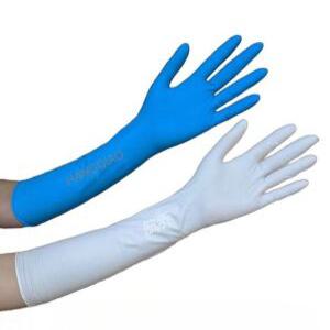 긴 라텍스 장갑 100장 부엌 롱 니트릴 고무 일회용 긴라텍스장갑 롱니트릴장갑 목이긴 김장