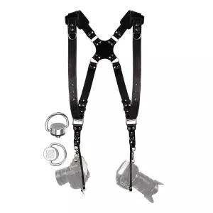 코이로 C Coiro 카메라 가죽 듀얼 하네스 스트랩 숄더 멜빵