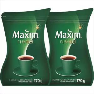 맥심 디카페인 리필커피 170gx2개/2세트구매시 1000원DCX넉넉한 유통기한