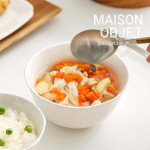 윤도자기 순백 화이트 도자기 대접 2P