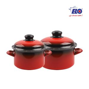 ELO 빨강법랑 2종 깊은형 20cm+24cm