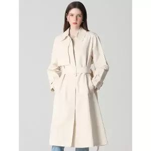[하프클럽/쉬즈미스]프리미엄 히든버튼 벨티드 롱 트렌치코트 (택가격 538000원)