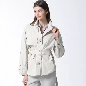 [쉬즈미스]싱글 버튼다운 하프 트렌치코트  택가격  278000원 _P358247040