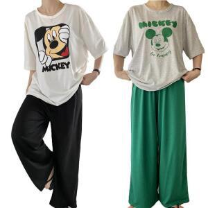 디즈니 정품 여성 반팔 홈웨어 트레이닝복 상하의세트