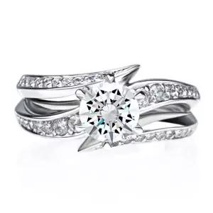 [하나다이아몬드]1캐럿 천연다이아몬드 14k 18k 웨딩링 예물 결혼 반지 에스더 HNDR1C260