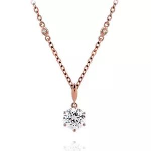 [하나다이아몬드]5부 랩다이아몬드 14k 18k 프로포즈 데일리 목걸이 루나 HNLDN0564