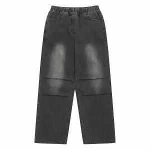 [보리보리/에꼴리에]남자 여름이월 와이드 파라슈트 워싱 블랙진(25B5204)