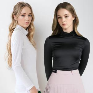 엔조이핏 여성 골프 이너웨어 냉감 쿨링 UV 자외선차단 기능성 티셔츠 라운드 긴팔