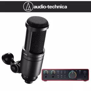 오디오테크니카 AT2020 보컬 홈레코딩 방송용 콘덴서 마이크 포커스라이트 스칼렛2I2 4세대
